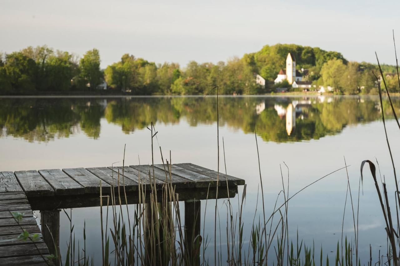 Sopherl Am See - Fruehstueck Auf Der Seeterrasse, Sehr Ruhig Und Wunderschoen Am See, 3 Minuten Nach Oberpfaffenhofen, Viele Radtouren, Restaurants & Cafes In Der Umgebung Wessling Ngoại thất bức ảnh